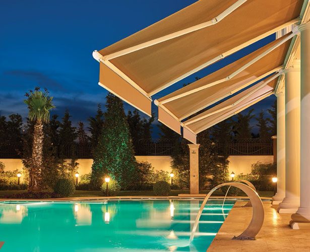 awning shade for swimming pool